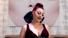 Hot strict redhead lady on cam