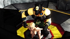 A hot super blonde gets fucked by Anubis on the exoplanet