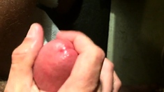 Close up jerk off with spurting cumshot