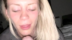 Sexy amateur blonde blowjob amp cumshot HD