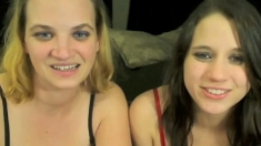 Webcam girls' reactions to guy selfsuck & cum in his mouth