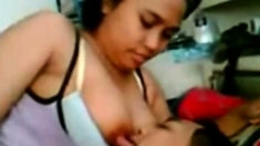 malay- busty babe giving bj and boob massage
