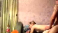 Two men and a girl. Amateur video